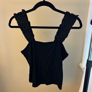 NWT Heartloom Black Lace Strap Camisole